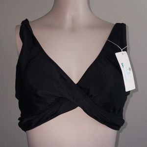New black swimsuit top size large